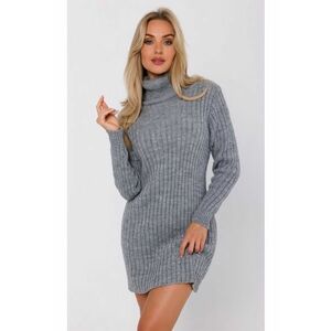 Rochie turtleneck - gri - L/XL imagine