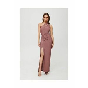 Rochie dama - maxi metalica cu decolteu in forma de lacrima - Poliester - Albastru imagine