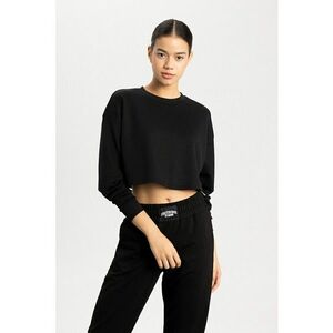 Bluza de trening crop cu maneci cazute imagine