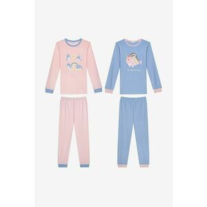 Set de pijama din bumbac cu imprimeu - 2 perechi imagine