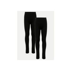 Set 2 perechi leggings 15333816 Negru Slim Fit - Bumbac imagine