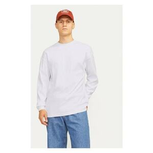 Jack&Jones Longsleeve Urban Edge 12256422 Alb Loose Fit - Bumbac imagine