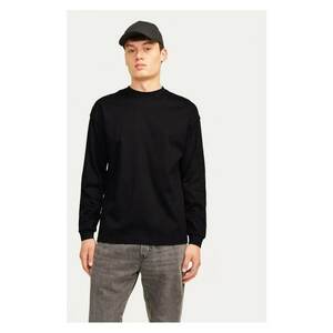 Jack&Jones Longsleeve Urban Edge 12256422 Negru Loose Fit - Bumbac imagine