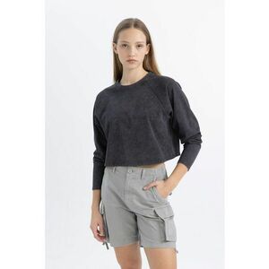 Bluza de trening crop cu croiala lejera imagine