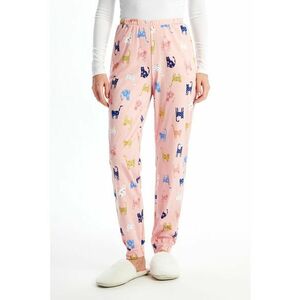 Pantaloni de pijama cu imprimeu cu pisici imagine