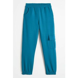 Pantaloni de trening din amestec de bumbac cu talie elastica imagine