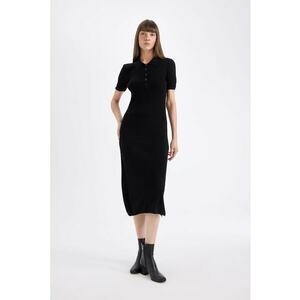 Rochie midi cu aspect striat imagine