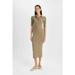 Rochie midi cu aspect striat imagine