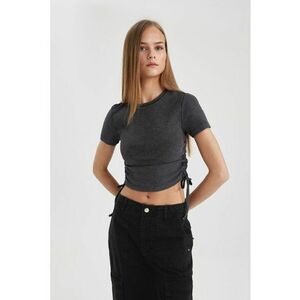 Tricou crop striat imagine