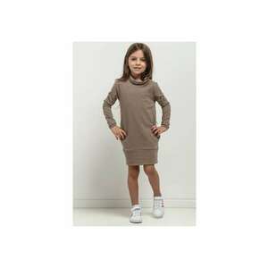 Rochie sport cu maneci lungi MMD37 maro taupe imagine