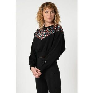 Bluza sport crop cu model floral imagine