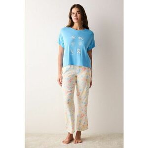 Bluza de pijama cu imprimeu floral imagine