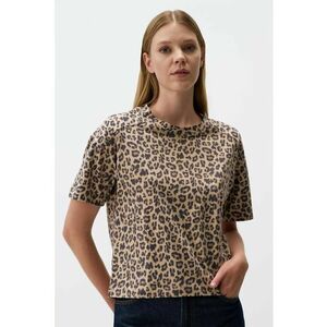 Bluza cu animal print si maneci scurte imagine