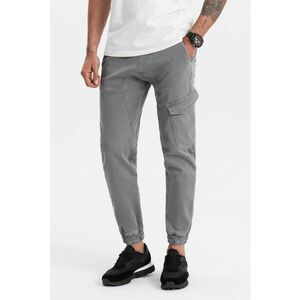 Pantaloni jogger cargo cu snur imagine