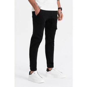 Pantaloni jogger cargo cu snur imagine