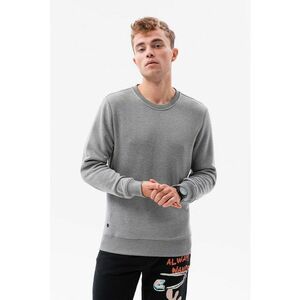 Bluza sport regular fit cu decolteu la baza gatului - Gri melange - imagine