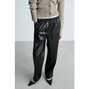 Pantaloni din piele ecologica cu snur Charlize imagine