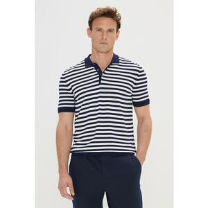 Tricou polo cu model in dungi imagine