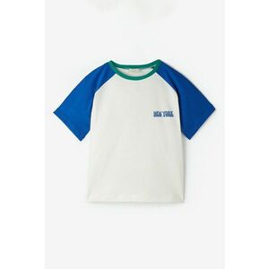 Tricou de bumbac cu maneci raglan contrastante imagine