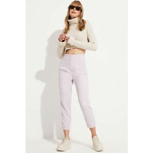 Pantaloni crop cu talie inalta imagine