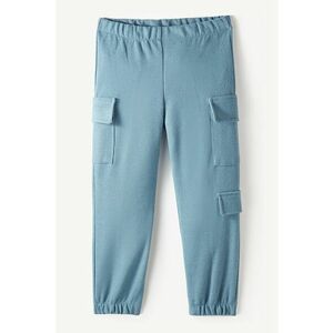 Pantaloni jogger uni cu buzunare aplicate imagine