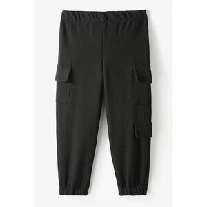 Pantaloni jogger uni cu buzunare aplicate imagine