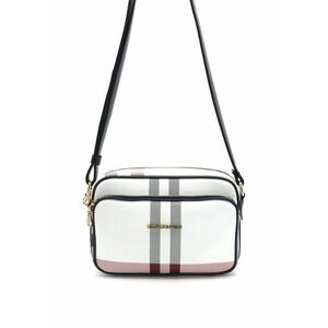 Geanta crossbody in carouri cu bareta ajustabila imagine