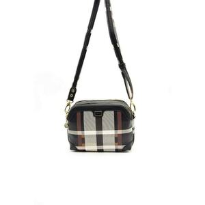 Geanta crossbody de piele ecologica cu imprimeu - Rosu - Negru - Alb murdar imagine