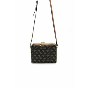 Geanta crossbody de piele ecologica cu logo - Negru - Maro imagine