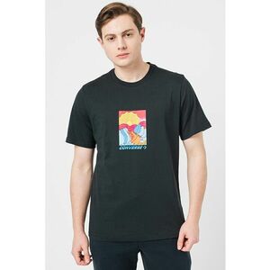 Tricou cu decolteu la baza gatului si imprimeu grafic imagine