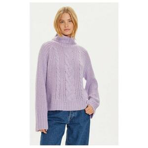 Bluza cu gat LK-230FORESTA Violet Regular Fit - Acril imagine