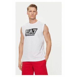 EA7 Tricou 3DPT80 PJ02Z 1100 Alb Regular Fit - Bumbac imagine