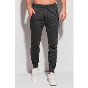 Pantaloni de trening cu talie medie si snur imagine