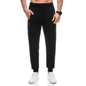 Pantaloni de trening din amestec de bumbac cu snur imagine