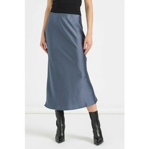 Fusta midi elastica cu aspect de satin imagine