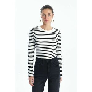 Bluza extra slim fit cu model in dungi imagine