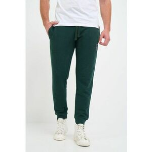 Pantaloni sport barbat cu buzunare si logo - Verde imagine