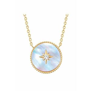 Colier placat cu aur de 14K si decorat cu cristal si Mother Of Pearl imagine