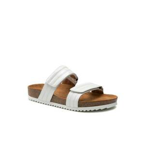 Papuci flip-flop dama - Piele naturala - Alb imagine