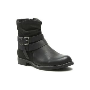 Botine dama - 590486221582236 - Piele ecologica - Negru imagine