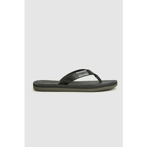 Papuci flip-flop de piele ecologica cu logo imagine