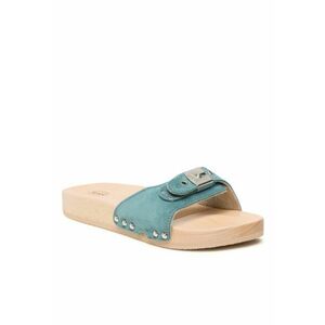 Papuci flip-flop dama - Piele naturala - Albastru imagine