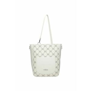 Geanta shopper Piele ecologica - 31 x 31 x 10 cm - Alb imagine