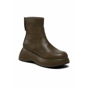 Botine dama - 301704638 - Piele ecologica - Verde imagine