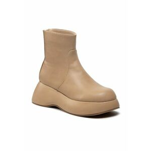 Botine dama - 301704645 - Piele ecologica - Bej imagine