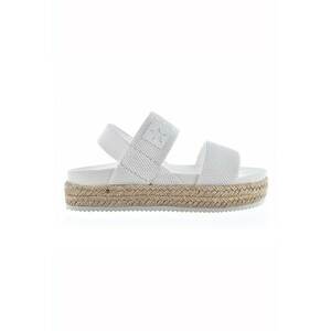 Sandale flatform cu barete din material textil imagine