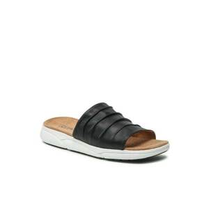 Papuci flip-flop pentru dama - Piele naturala - Negru imagine