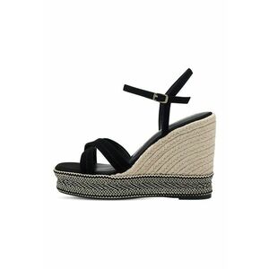 Sandale-espadrile de piele intoarsa cu platforma imagine