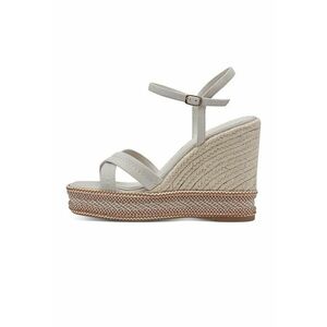 Sandale-espadrile de piele intoarsa cu platforma imagine