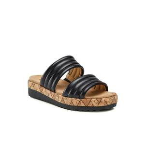 Papuci flip-flop dama - Piele naturala - Negru imagine